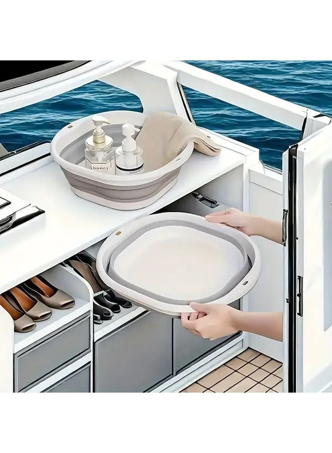 Blue Collapsible Foot Bath Tub Heavy Duty Portable Soaking Tub for Home Camping Travel - Image 5